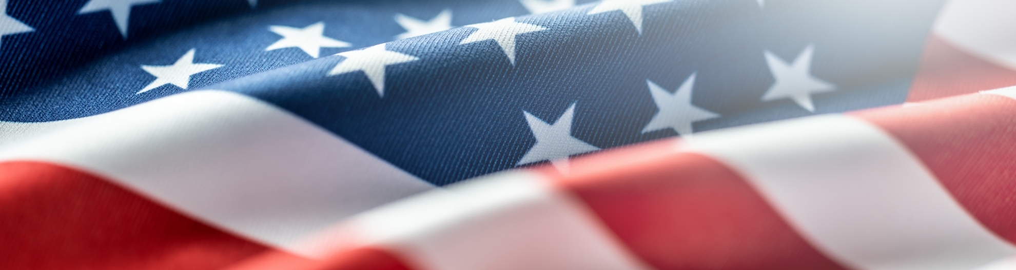 Close up of the flag of the United States of America